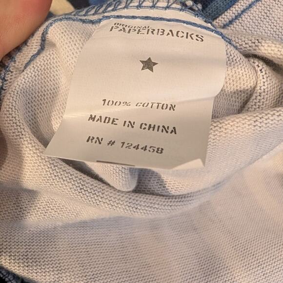 Original Paperbacks Riviera Striped Short-Sleeve Shirt Travel Brunch - Size L - Picture 7 of 8